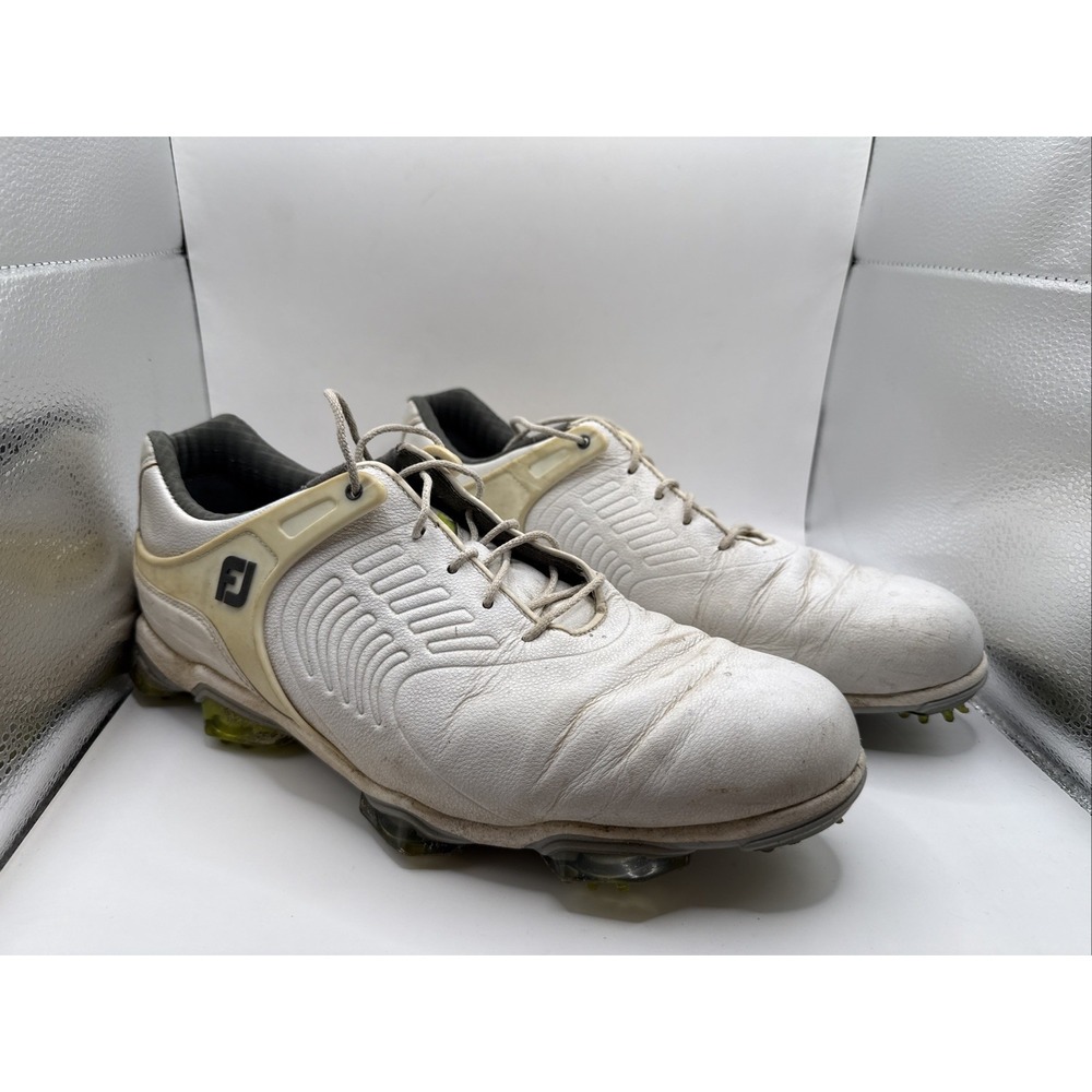 FootJoy FJ Tour-S Men's Golf shoes White Size 12M Spikes Pre Owned